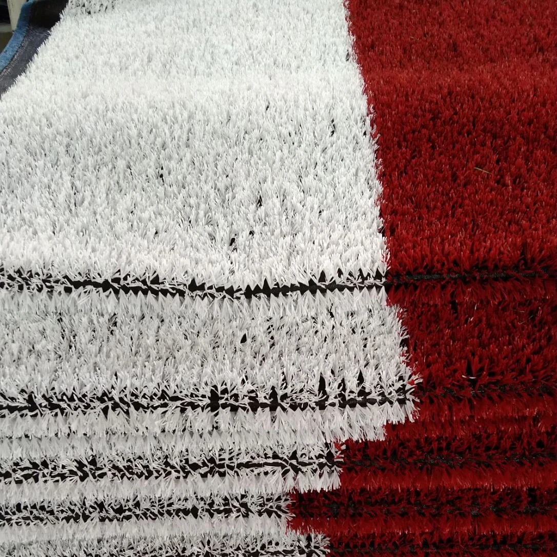 Meisen Red Artificia Grass for School Runway Track Playground Colorful PE filament Fibrillated 20mm Sports Flooring Turf Carpets