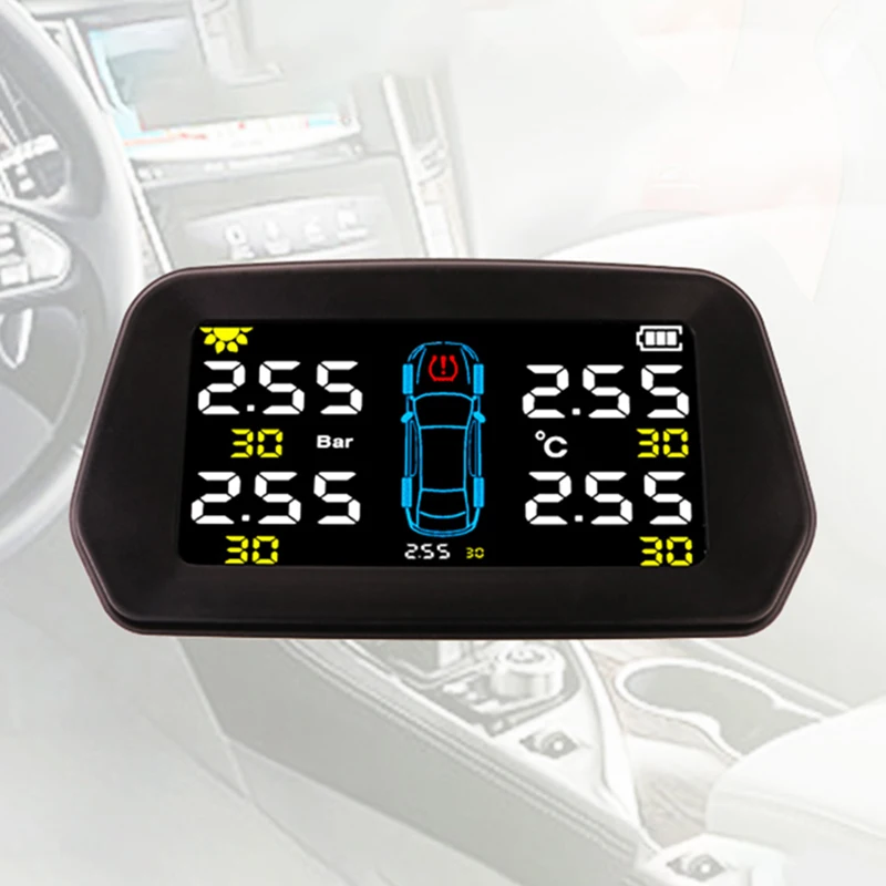 
TPMS tire pressure monitor external automobile universal tire detection monitor wireless solar tire pressure detection 