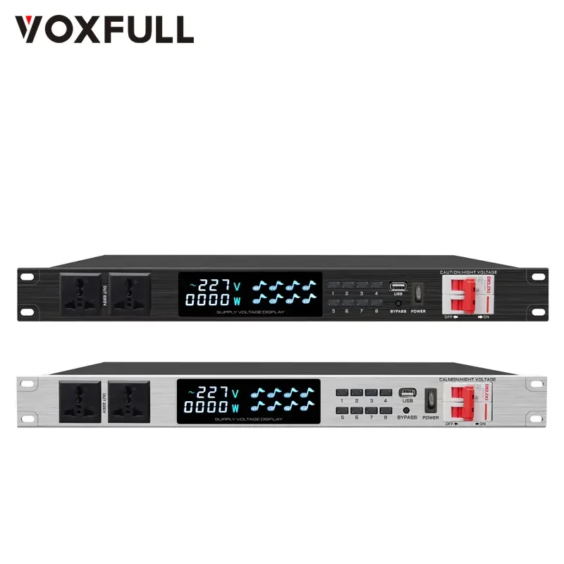 Voxfull HL-388 Professional stage 8 way power sequencer Network Socket Electrical Equipment Power Distribution Unit Rack