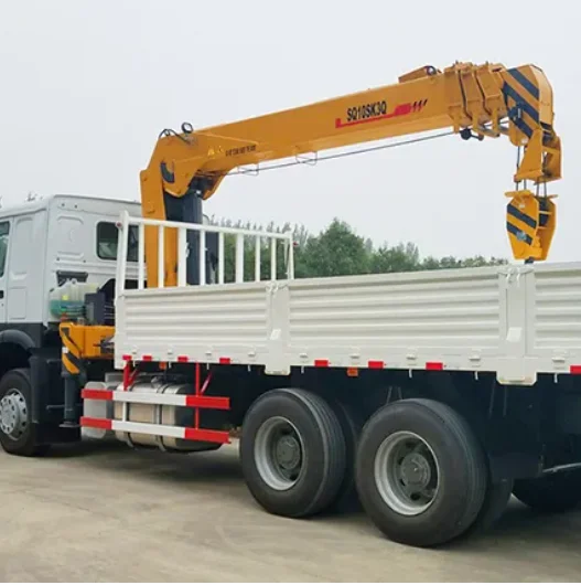 Free shipping Used 65.2ton 19m SQZ2600 large tonnage folding arm crane Eight-section telescopic arm with attachments for sale