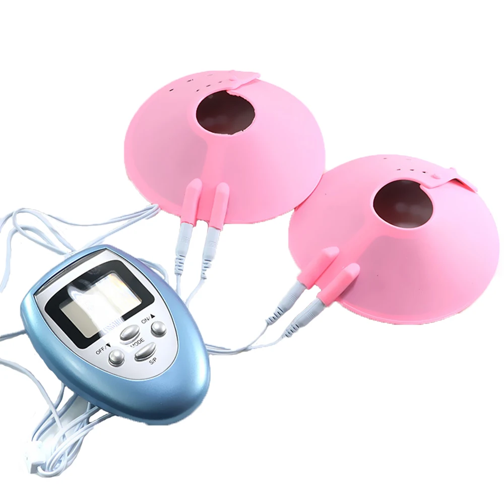 MULHERELFO Breast massage electric pulse Stimulation Breast Pads Massage Electric Shock Nipple Clamp