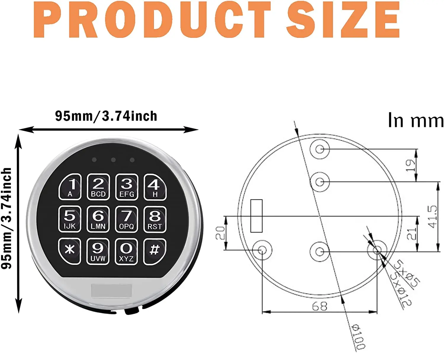 Safe Electronic Large Box Lock, Electronic Keypad Digital Lock For Vault Door, Safe Door Lock Bank ATM Lock