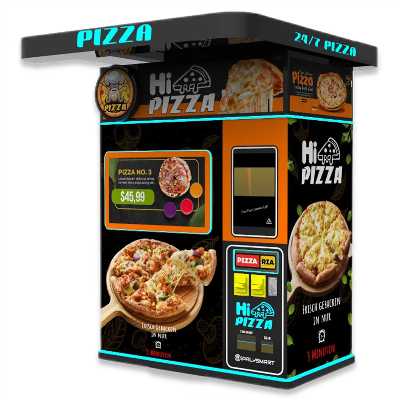 Smart makes pizza vending machine/automatic pizza touchscreen pizza/seethrough vending Commercial Pizza Vending Machine for sale
