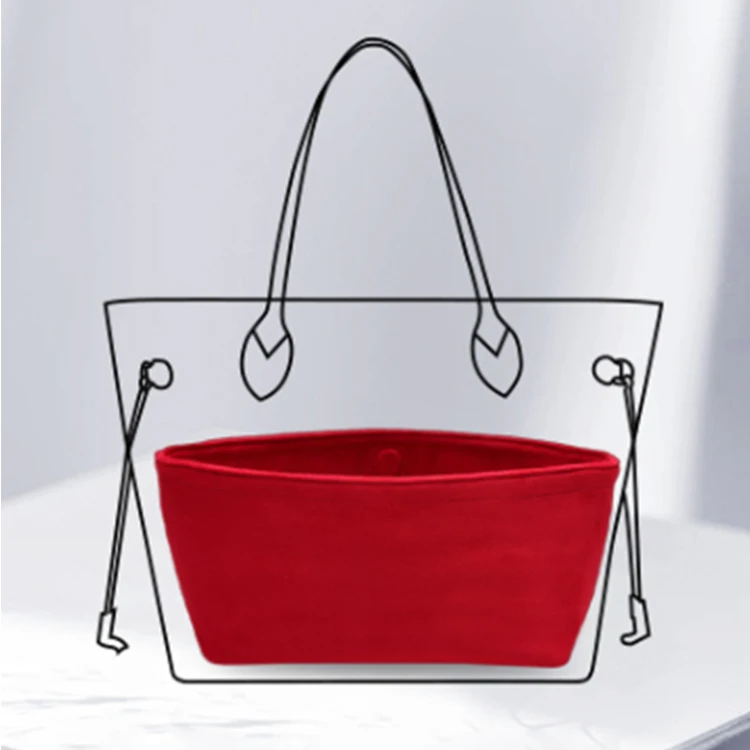 OEM ODM newest Italian Alcantara purse handbag accessories insert bag organizer