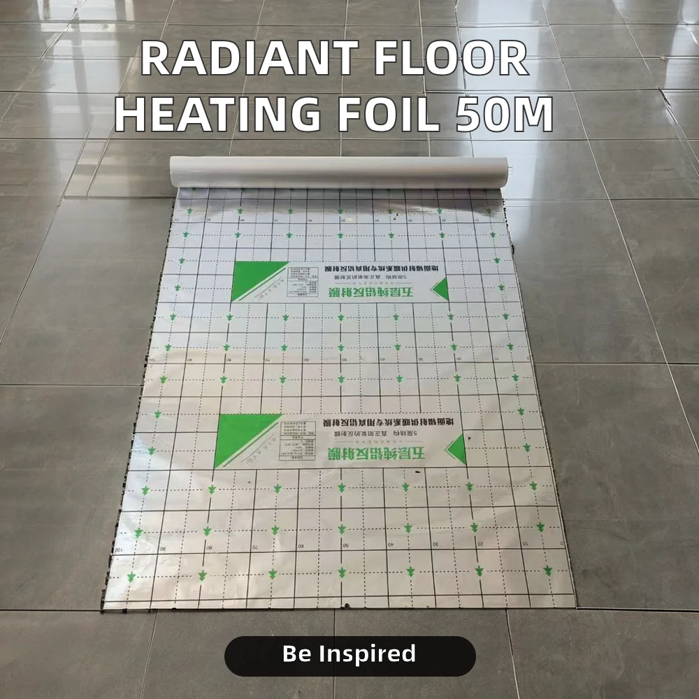 Modern Design Aluminum Insulation Reflective Foil Film for Radiant Floor Heating 50m for Hotel Water Application