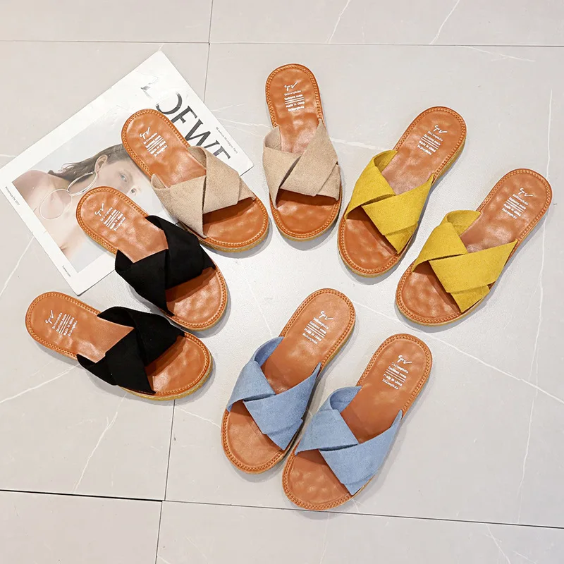 Slippers women wear the new Korean version of beef tendon soft bottom sandals and Flip Flops Beach Shoes sandals