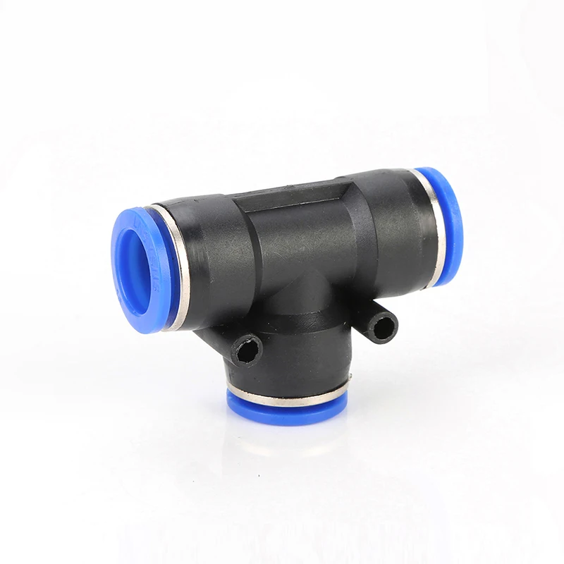 PE-8mm equal tee union three ways push in fittings quick hose connector