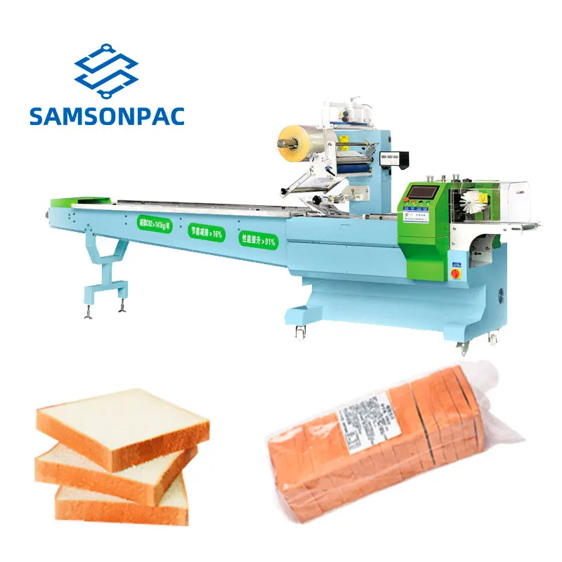 Standard Automatic Price Wrapper Flow Pack Machine Horizontal Packaging For Biscuits Bakery Cookie Food