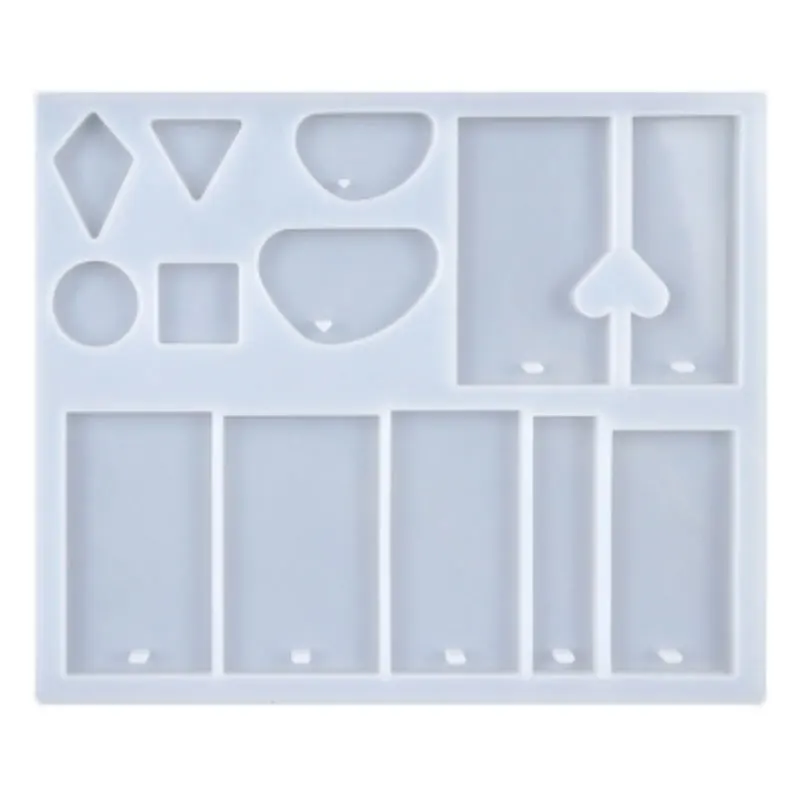 Crystal Drop Set Pendant Silicone Mold Handmade Jewelry High Mirror Gem Pendant Resin Silicone Mold Diy Epoxy Silicone Mold
