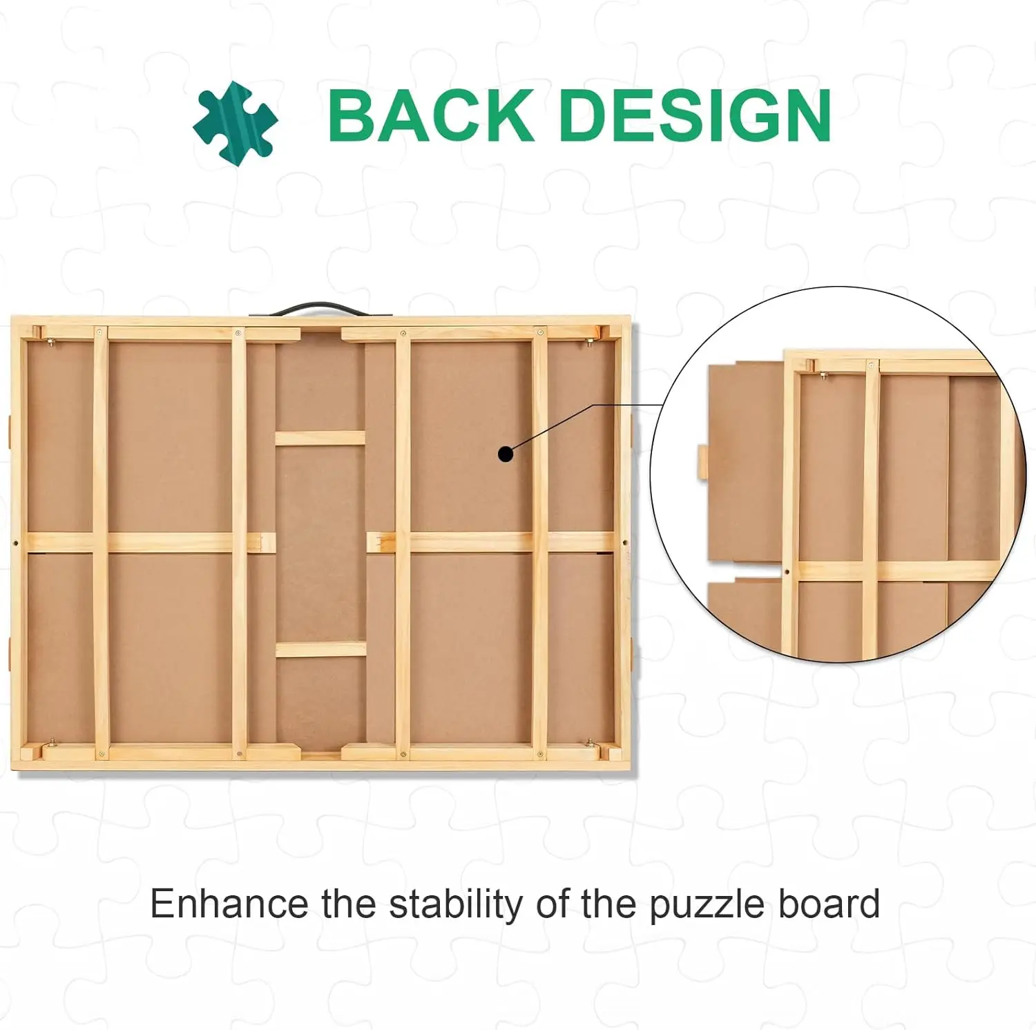 Wooden Children Education Toys Puzzle jigsaw Board adults lids Easel Non-slip Felt Surface jigsaw table