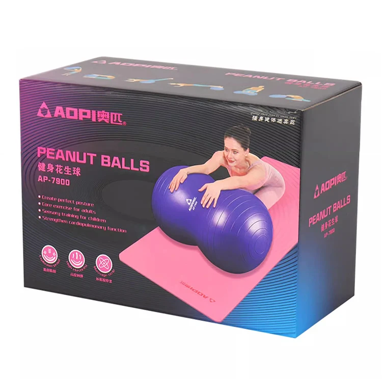 fitness balance training pvc peanut shape massage ball sports explosion proof yoga ball peanut shaped yoga ball