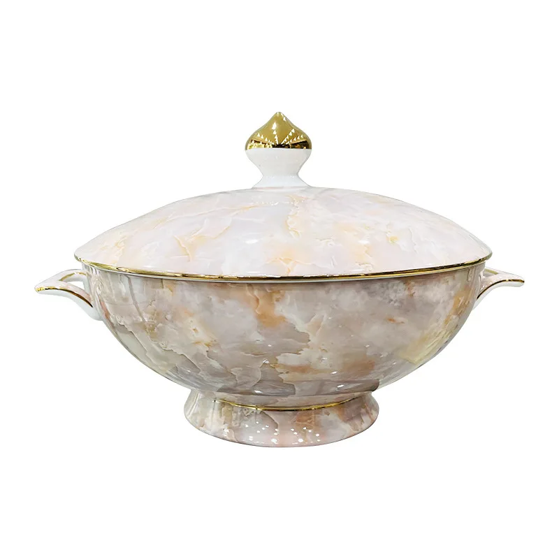 European-style bone china tableware suit bowl dish plate spoon set home set of housewarming wedding gifts factory wholesale