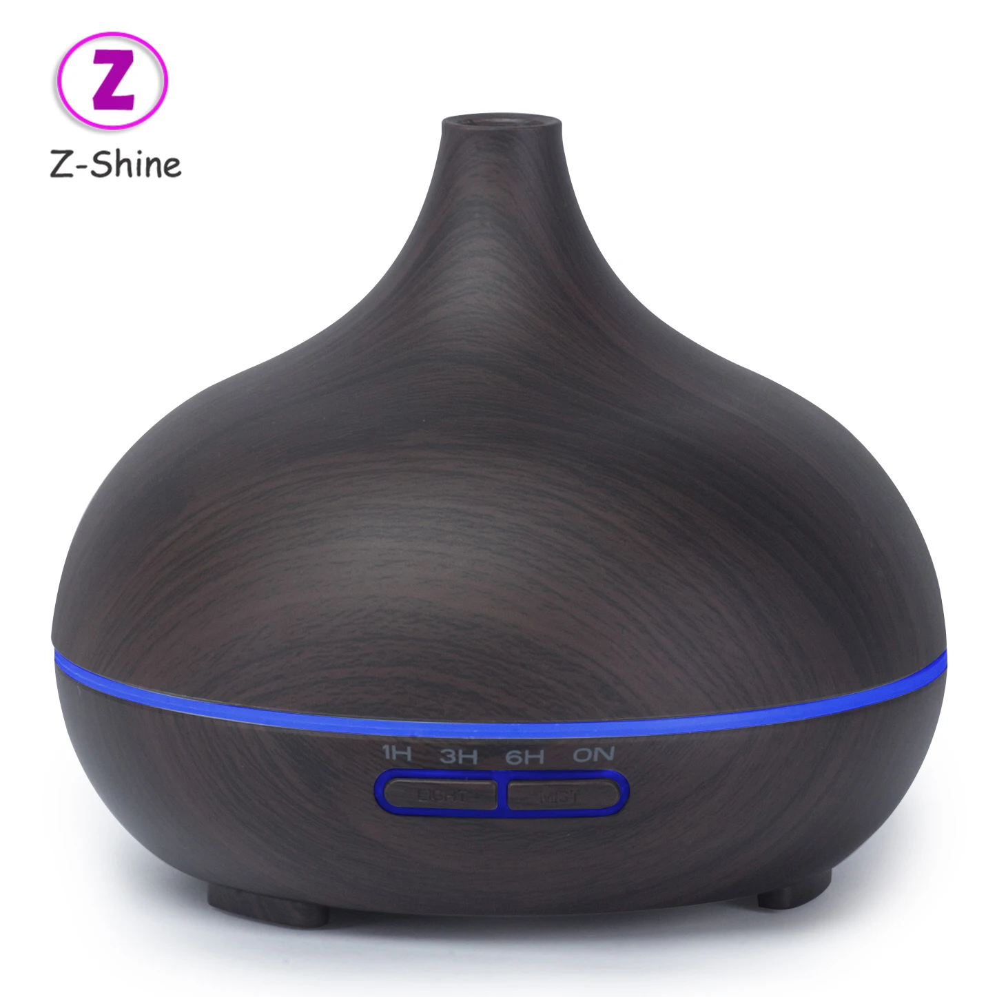 Wholesale  Home Appliances Dark Wood Grain 300ML Essential Oil Diffusers Ultrasonic Aromatherapy