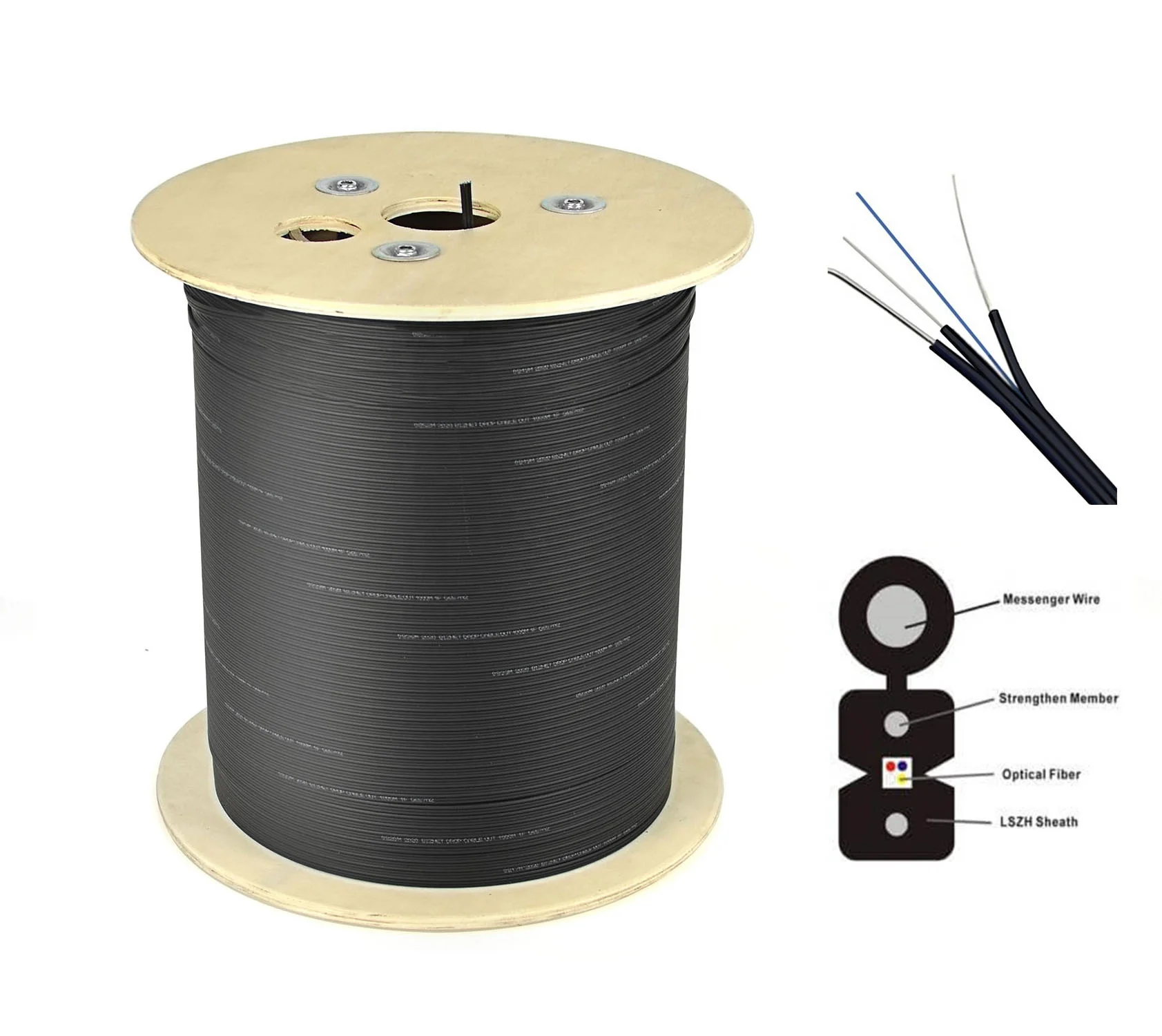 Factory High Quality Communication Equipment 2, 4-core Optical Cable Ethernet Cable Cat 8 100 Meter Fibre Cable 3 in 1 1.6m