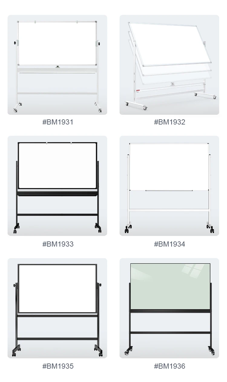 Office large mobile magnetic dry erase rolling white board easel classroom height adjustable teaching whiteboard with stand