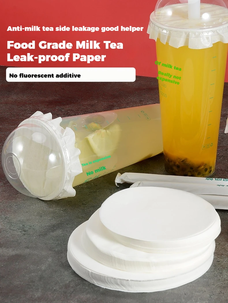 Food-Grade Disposable Leak-Proof Paper Sheet for Milk Tea Coffee and Oil Waterproof Drink Sealing Mat for Hotels Restaurants