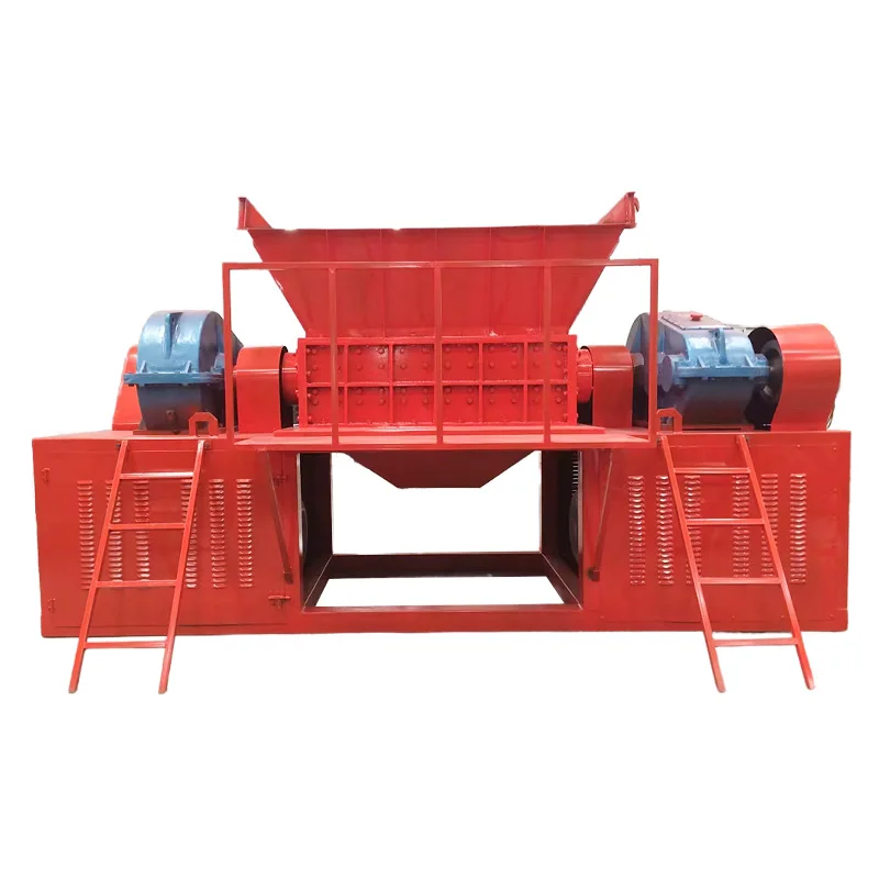 Whole waste tyre shredder cutter machine automatic scrap tire crushing equipment line