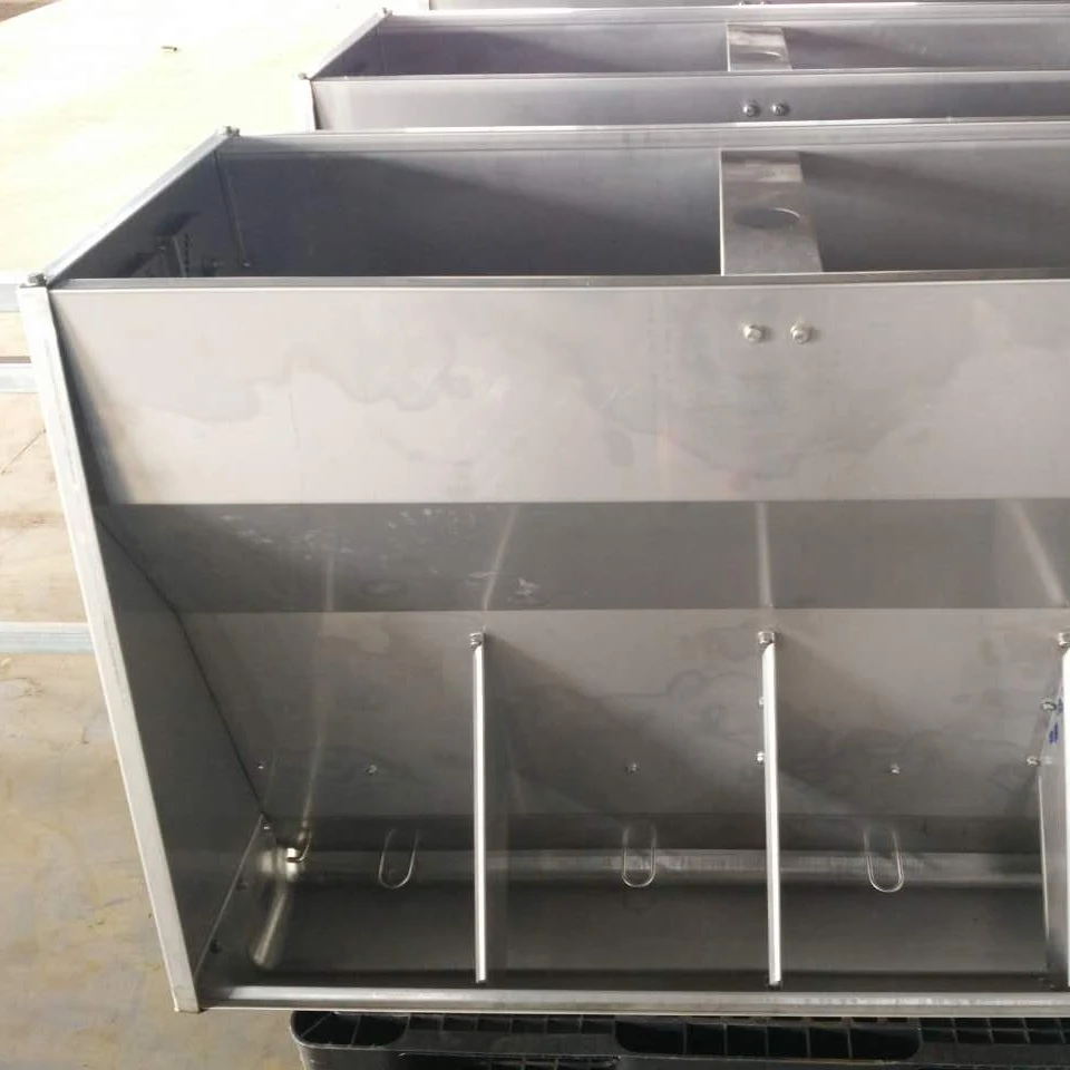Pig stainless steel feeder with feed adjustable facility pig farming equipment