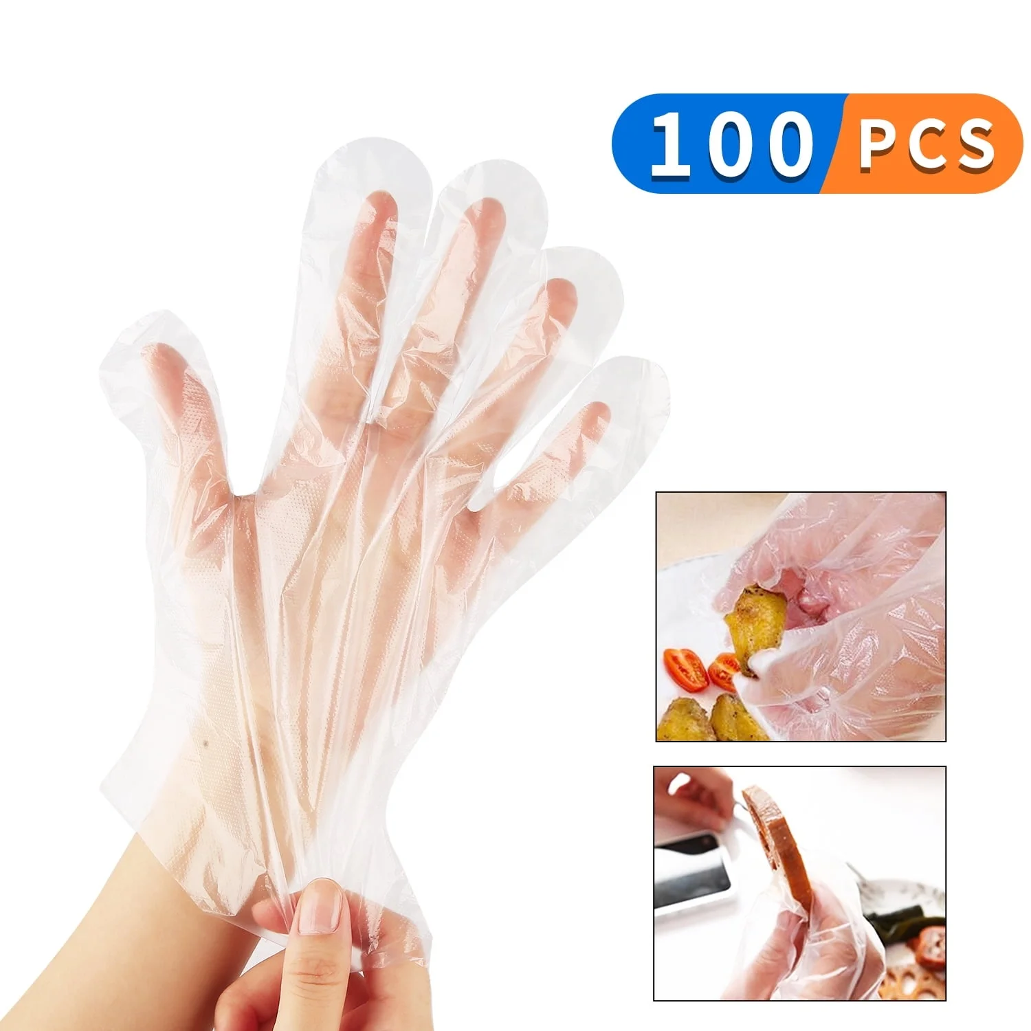 Disposable Polythene Gloves for Daily Kitchen Food Serving Cleaning