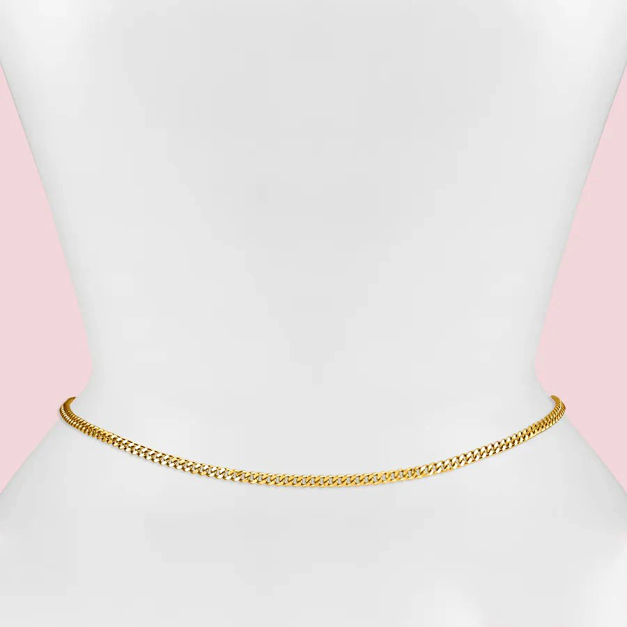 Customized Belly Bikini Gold Body Chain Belt 925 Silver Waist Chain For Women