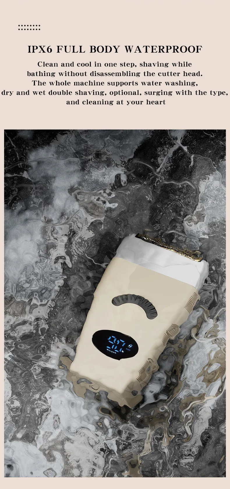 Rechargeable Foil Shaver with Cutters USB Charging Shaving Machine for Men Electric Shaver