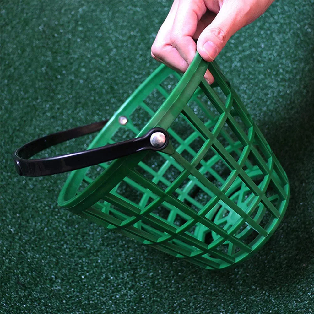 High Capacity Plastic Driving Range Golf Ball Baskets Hold 50/75/100/150 Balls Green Black Golf Balls Container