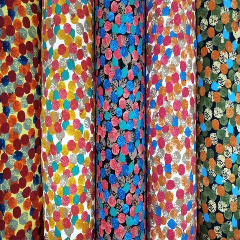 Hawaiian Poplin Colorful Floral Customized Italian Digital Printed Rayon Fabric