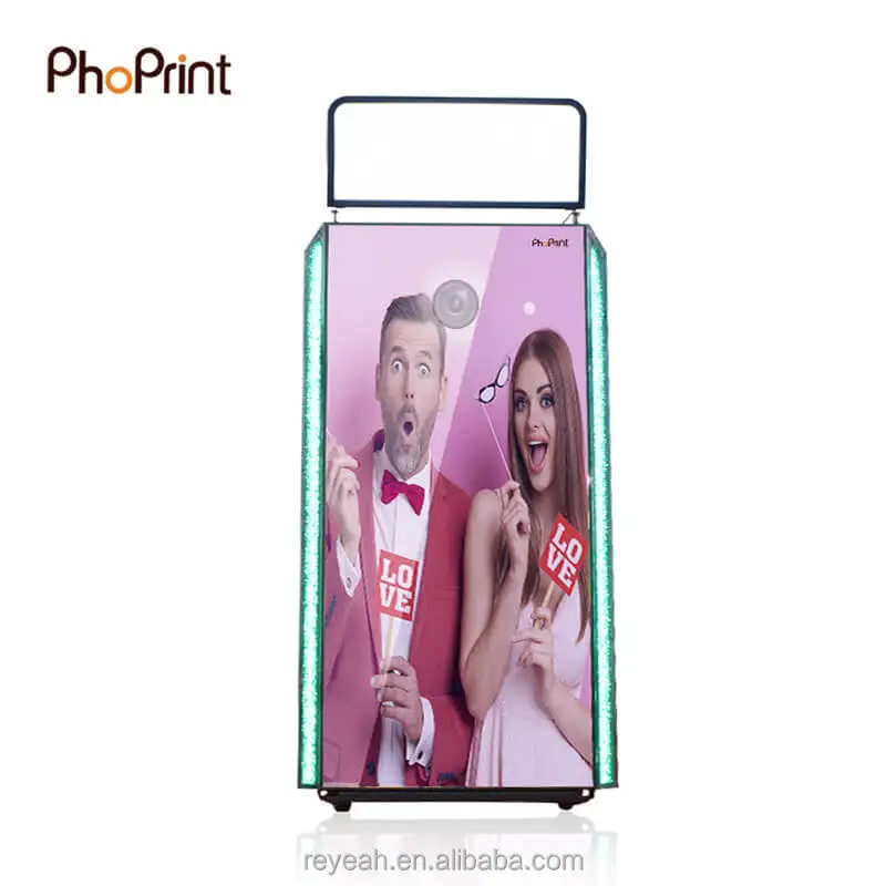 Phoprint Big Mirror Booth With Software For Eevents And Parties