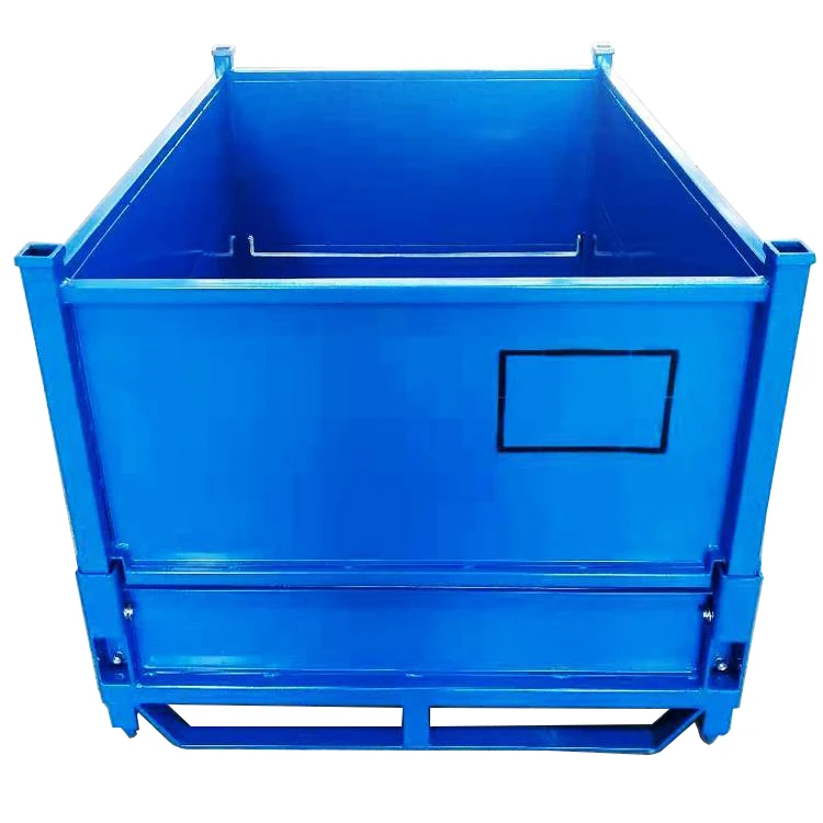 High quality wholesale folding heavy duty steel wire mesh stackable metal pallet cage for sale