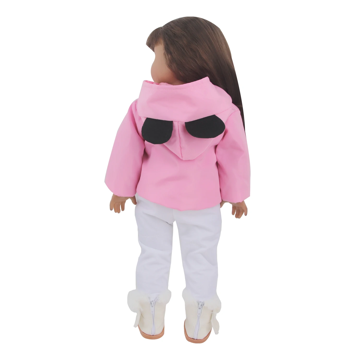 new  18 inch doll clothes girl doll clothes cartoon pattern  down jacket with pants