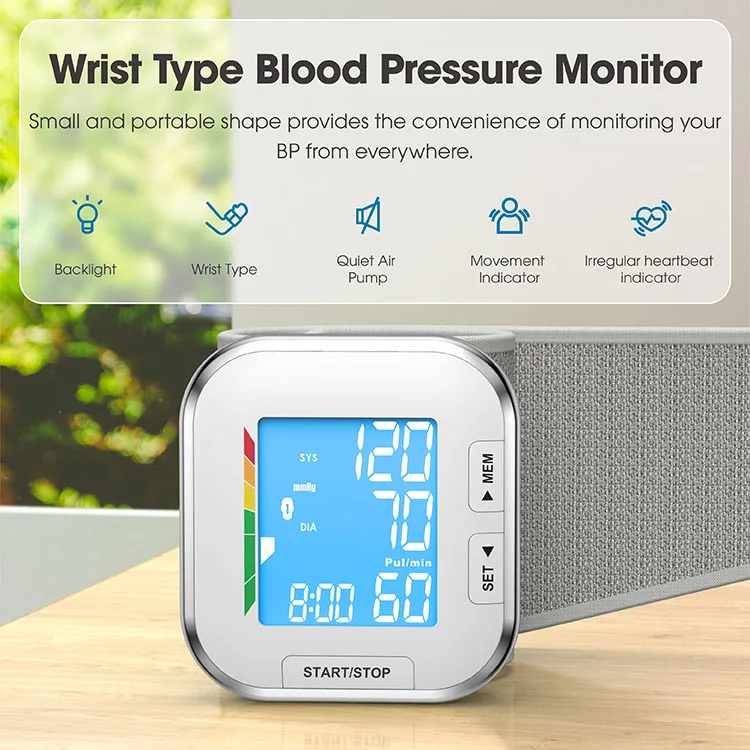 Transtek Rechargeable Wrist Bpm Health Blood Pressure Monitoring Device Digital Monitor with Usb