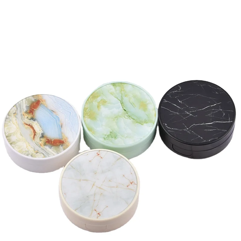 
Wholesale Travel Portable Contact Lens Box Kit Mini Round Marble Pattern Contact Lenses Case with Mirror 