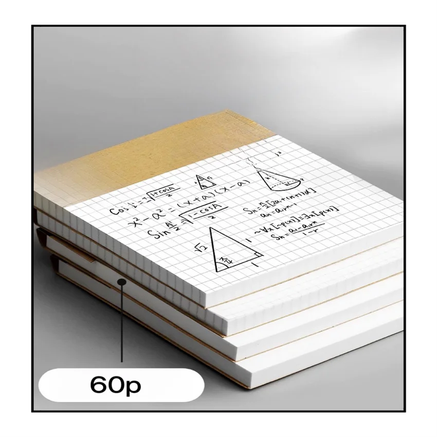 Custom Thick White Notebooks Primary High School Junior College Students Herbal Check Calculation Eye notepad Junior High