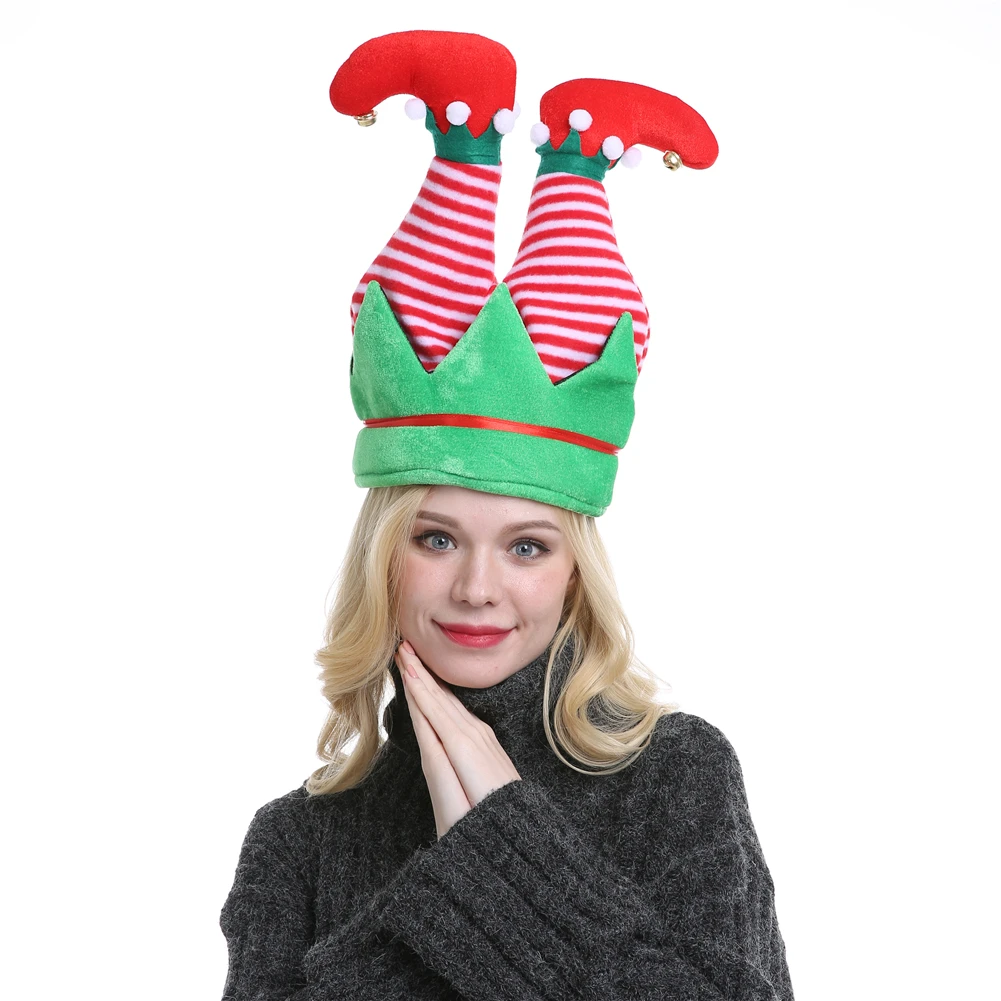 2022 christmas hat plush elf santa hat ornament decoration christmas cap turkey hats new year xmas party props decoration