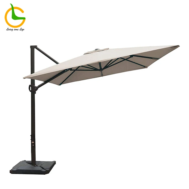 Customized Outdoor Cantilever Wind Resistant Aluminum Sun Garden Patio Umbrella for Villa
