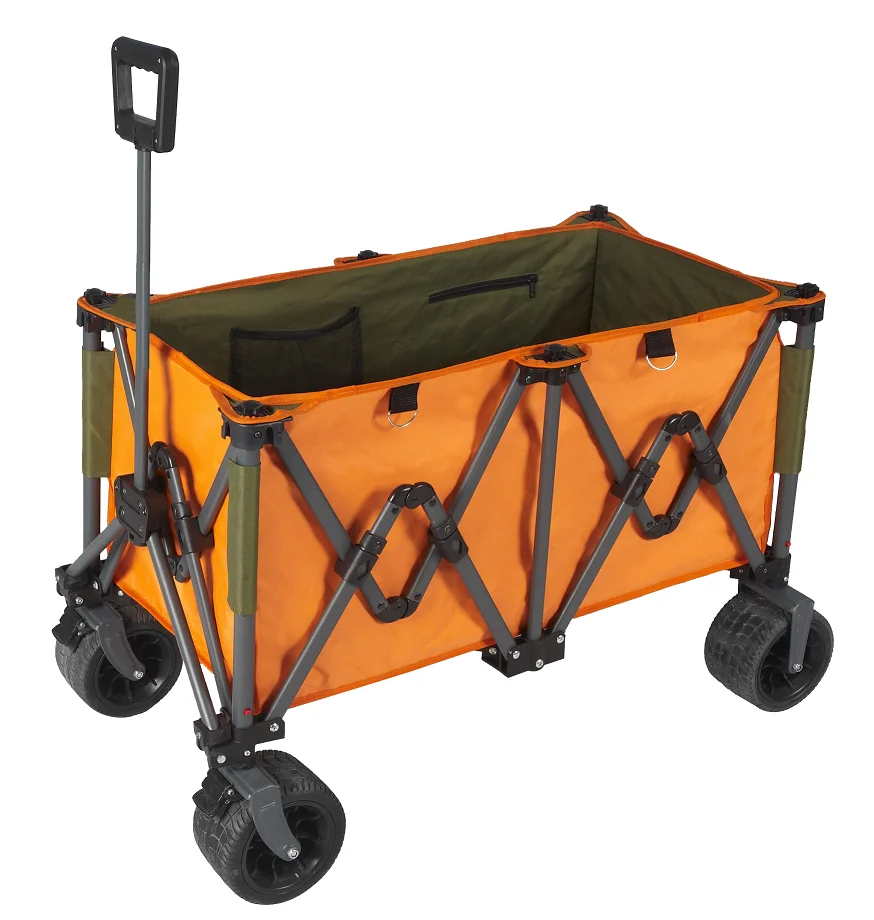 Factory Price Foldable Pieghevole Wagon Outdoor Storage Beach Camping Cart Wagon