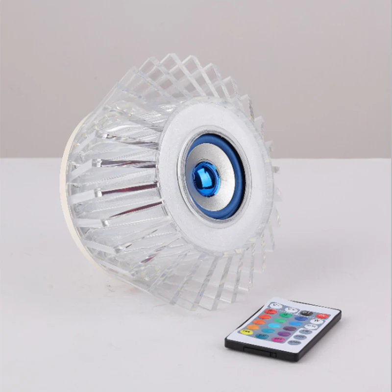 RGB E27 Remote Control Led Flickering Flame Bulb Smart BT Musical Light Mesh Speaker Led Bulb