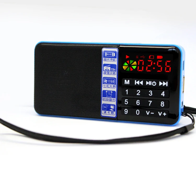 
Portable mini rechargeable small Pocket FM Radio USB TF card digital MP3 music player 