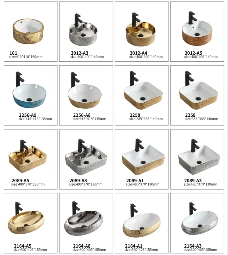 Fannisi Classic design ceramic Electroplating hand wash basin basin price in india