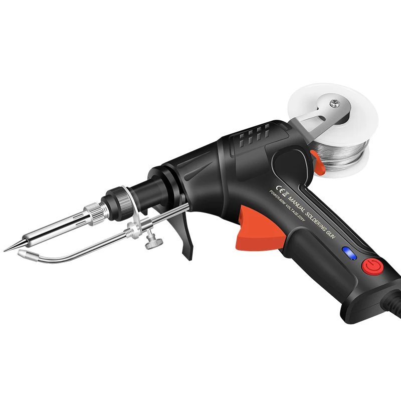60W Handheld Internal Thermal Soldering Iron Gun Automatic Feeding Tin Gun Soldering Electronic Tool Kit with Soldering Iron