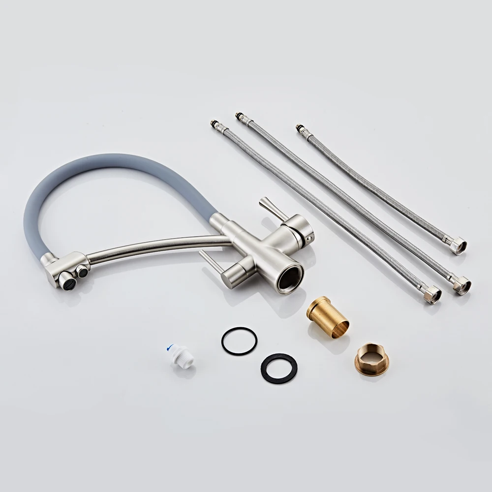 Yundoom Oem Torneira Stainless Steel Griferia With Pull out Mixer Glass Rinser Bandeja Giratoria Grifo Para Cocinas