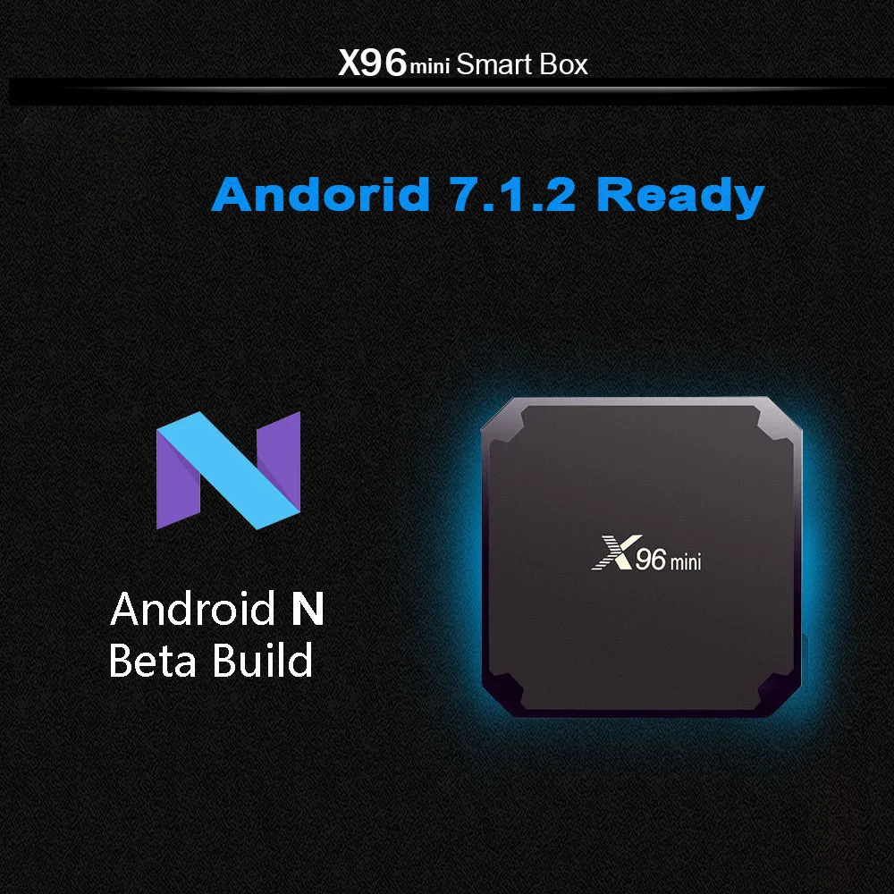 Android 7.1.2 четырехъядерный 1 ГБ ОЗУ 8 Гб ПЗУ X96mini Iptv спутниковый ресивер HD приемник smart tv box