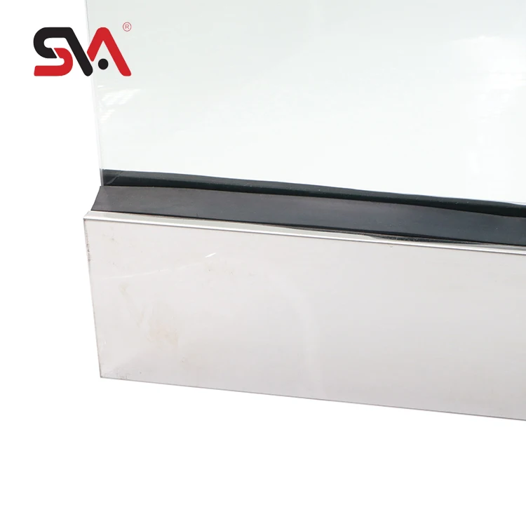 Deck Outdoor Tempered Glass Railing Frameless Aluminum U Channel Glass Balustrade Balcony Fence Clamp Glass Railing Fitting