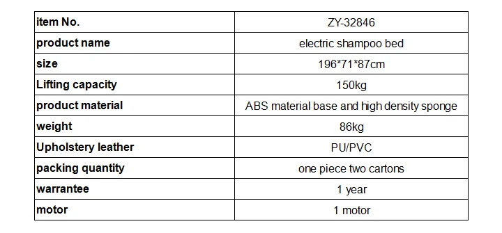 Ceramic basin and good ABS material shampoo chair hair salon
