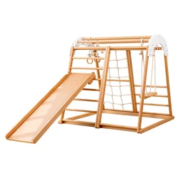 2023 High quality kindergarten kids swing and slide set playground play ground climber slide children frame climbing for kids