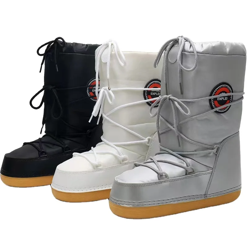 Осенне-зимние женские зимние ботинки, Прочные ботинки для родителей и детей, лыжные ботинки