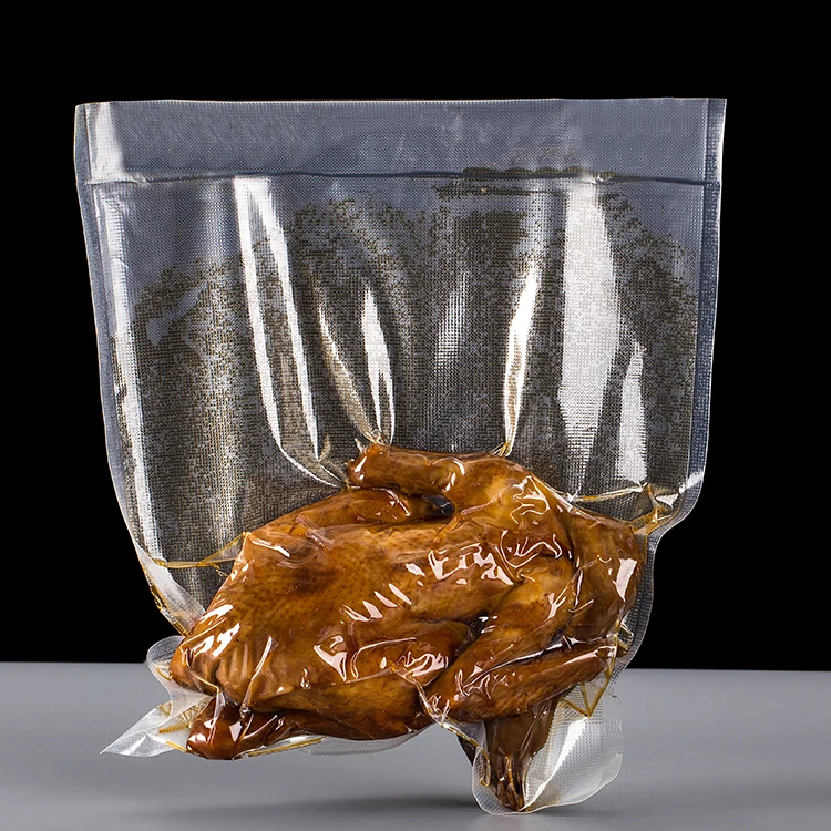 Popular Wholesale Custom Logo Printed Space Save Seal Vacuum Food Storage Chamber Bags