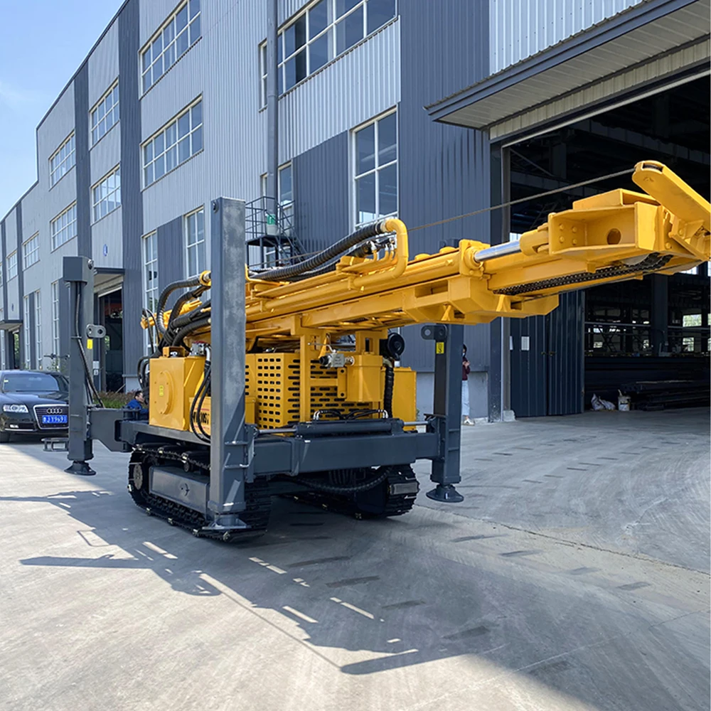 330m depth drilling diameter 105-305m 91W water well drilling rig suitable for hard rock formation lifting force up to 18 tons