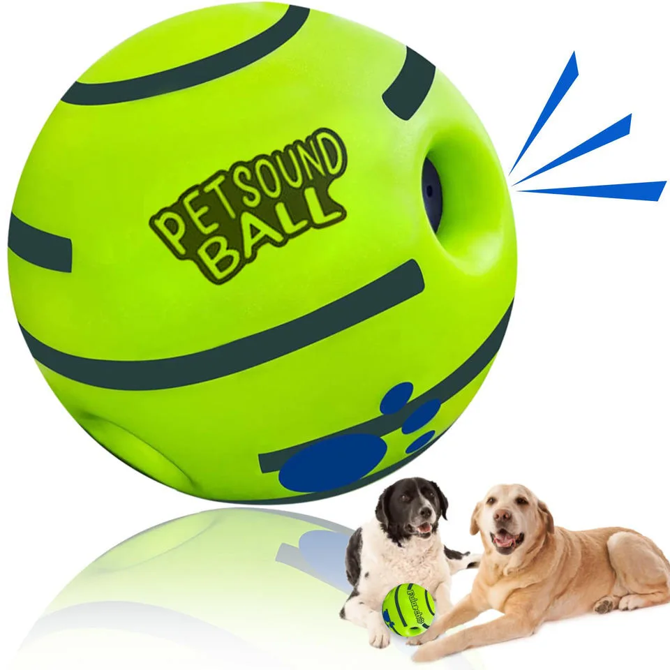 Factory Customization Wholesale PVC Durable Wobble Sound Dog Rolling Ball 8.8cm 11cm 14cm Pet Interactive dog Toy