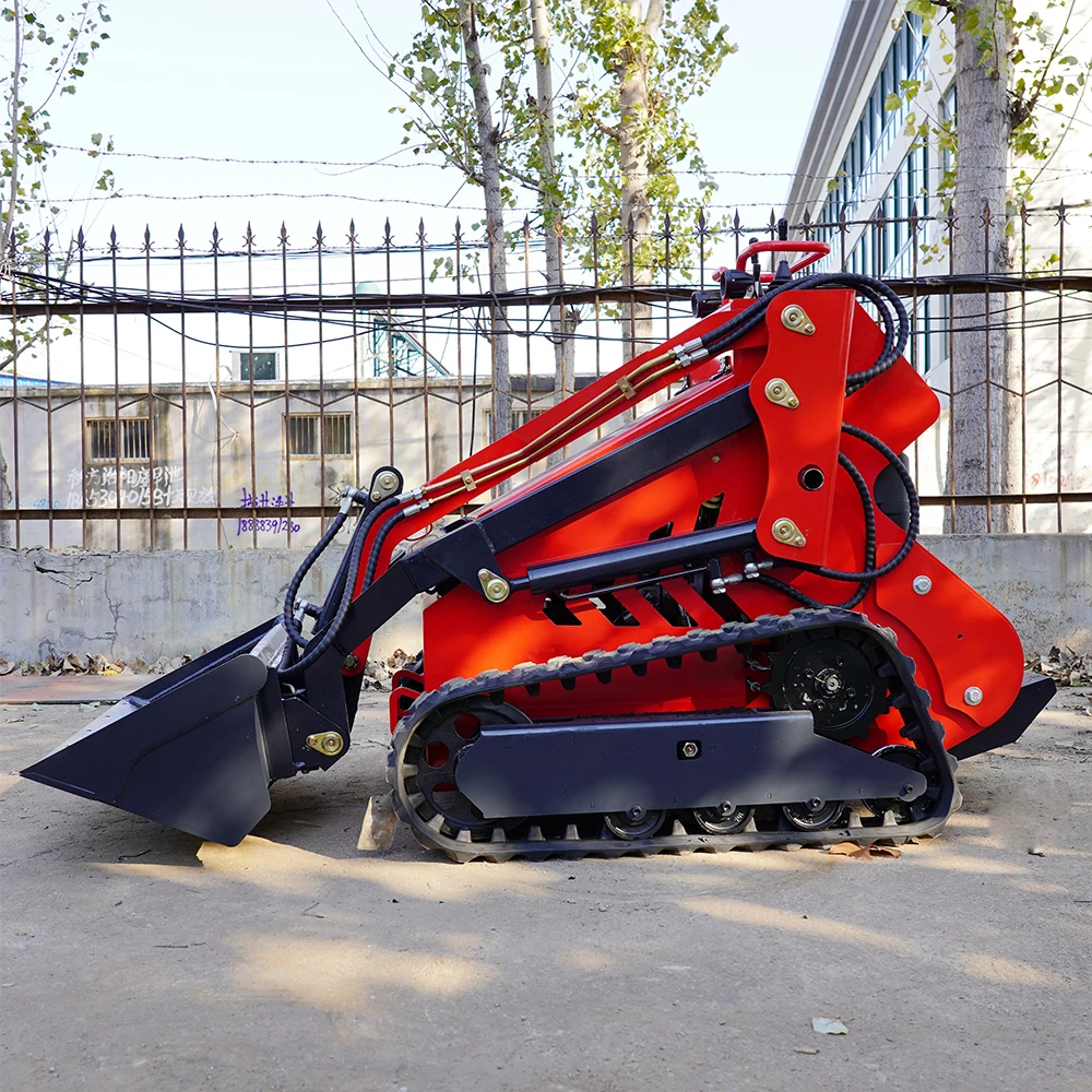 Free Shipping Euro 5 CE EPA China Manufacturer Small mini Skid steer loader 380KG Compact Mini Wheel Loader Tracked skid loaders
